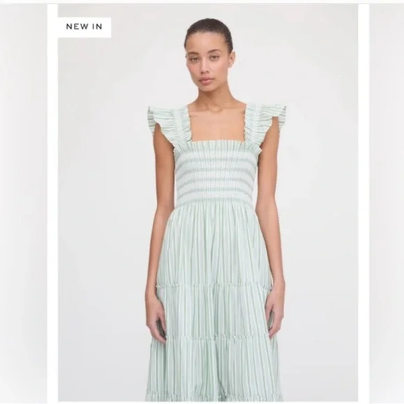 Hill House Home The Ellie Nap Dress in Apple Green Stripe, NEW WITH TAGS💚 - Picture 2 of 7